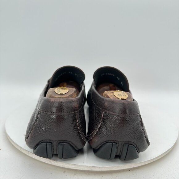 Salvatore Ferragamo Dark Brown Loafers with Silver Accents main image 7